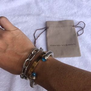 David Yurman Cable Classic Bracelet with Topaz